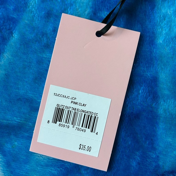 NWT Juicy Couture Glitz Out Tab Elongated CC Bifold Wallet Pink Clay - Picture 4 of 12